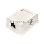 Розетка GEMBIRD NAS212 RJ-45 кат.STP 5e внешняя экранированная 1 порт, 110/Krone