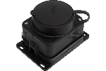 Колодка MultiSet 1х розетка 2К+З 16А/250В IP44 каучуковая черн. SE MST4003BK
