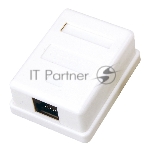 Розетка компьютерная Rexant 1-м ОП RJ45 CAT 5E бел.