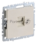 Розетка компьютерная СП RJ45 кат.5E BRITE РК10-БрКр беж. IEK BR-K10-1-K10