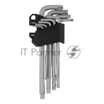 Набор ключей имбусовых Torx-Tempered, TT10-50, CrV, 9 шт., удлиненные Сибртех