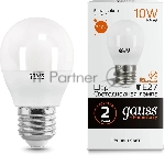 Светодиодная лампа GAUSS 53210 LED Elementary Шар 10W E27 880lm 3000K 1/10/100 0