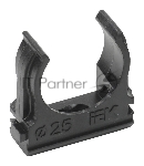 Держатель d25mm IEK CTA10D-CF25-K02-100-PCS (упак.:100шт) черный