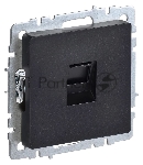 Розетка компьютерная IEK BRITE RJ45 кат.5E РК10-БрЧ черный