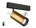 Управляемый светодиодный светильник для шинопровода Magnetic Ambrella light GL1223 GD золото IP20 18W 3000K-6400K 220V 36° D55*120 (Без ПДУ)