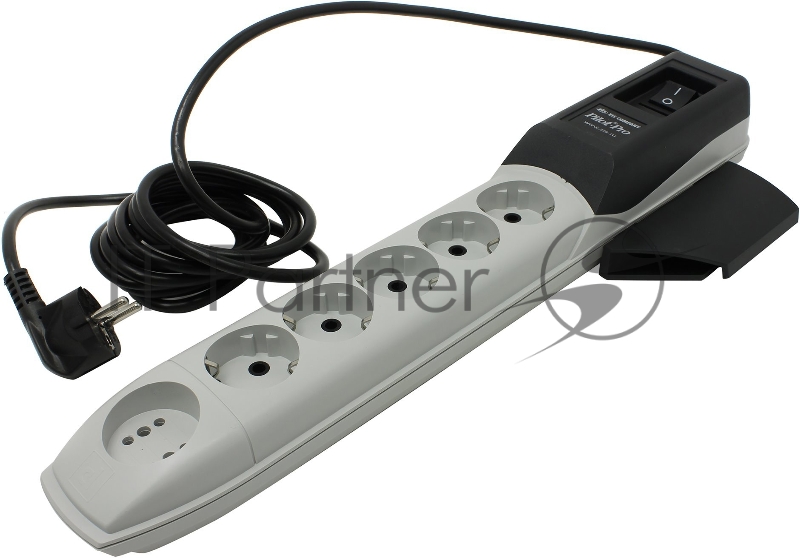 Сетевой фильтр ZIS Pilot Pro 6 розеток (5 евро + 1Gadget Parking) 1.8 м, автомат защиты Surge protector Pilot PRO 6 outlets (5 euro + 1 without ground) 10A/2.2kVt, 1.8m, automatic circuit-breaker