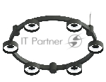 Корпус светильника C9232/6 SBK черный песок D550*70.5mm GX53/6