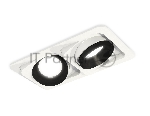 Комплект встраиваемого поворотного светильника Ambrella light XC7663021 SWH/PBK белый песок/черный полированный MR16 GU5.3 (C7663, N7031)