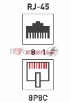 Разъем Rexant RJ-45(8P8C) под витую пару, UTP, CAT 6, с вставкой (50шт)
