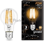 Лампа светодиодная Gauss Filament 102902120 20Вт цок.:E27 груша 220B св.свеч.бел.теп. (упак.:10шт), вид 6