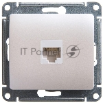 Механизм розетки комп. 1-м Glossa RJ45 CAT.5E перламутр SchE GSL000681K