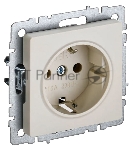 Розетка BRITE РС11-1-0-БрКр 16А с заземл. без защ. шторки беж. IEK BR-R11-16-K10