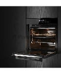 Встраиваемый духовой шкаф Kuppersberg HT 613 Black, High-Tech, объем 72 л, 12 режимов работы, быстрый нагрев, телескопические направляющие, доводчик двери, таймер, термощуп, 3 стекла в дверце, сенсорное управление, блокировка от детей, энергоэффективность А+, черный