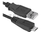 Кабель Defender USB08-06 USB 2.0 кабель для соед. USB 2.0 AM-MicroBM,1.8м, PolyBag, вид 6