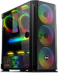 Компьютерный корпус SOEYI "AX1-B10 SOEYI ATX case with черный coating front panel with flat small mesh, without"