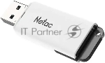 Флешка USB Netac U185 (NT03U185N-064G-32WH), 64Gb, USB 3.0, R/W 100/25, белый/серый