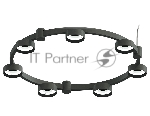 Корпус светильника C9238/7 SBK черный песок D635*70.5mm GX53/7