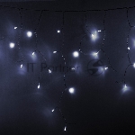 Гирлянда Neon-night Айсикл (бахрома) светодиодный, 2,4 х 0,6 м, прозрачный провод, 230 В, диоды белые, 88 LED