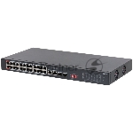 Коммутатор Dahua DH-S3226-24ET-240, 24×100 Мбит/с PoE + 2×1 Гбит/с Combo, неуправляемый