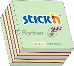 Блок самоклеящийся бумажный Stick`n 21341 76x76мм 400лист. 70г/м2 неон+пастель 3цв.в упак.