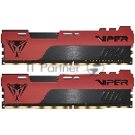 Оперативная память Patriot Viper Elite II, DDR4, 64GB (2x32 GB), 3600 MHz, CL20, DIMM, радиатор, красный/черный