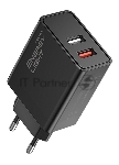 Сетевое зарядное устройство Qumo Energy light (Charger 0054) 18W, 2USB (USB 2.4A + QC3.0)