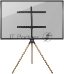 Кронштейн Kromax OMEGA-11 черный/деревянный, 3 шт/уп, Стойка-тренога, для 1 TV 32"-70", max вес 35 кг, пов. ±180°, высота 1385 мм, max VESA 600x400 мм, вид 18