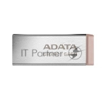 Флешка USB ADATA UR350 (UR350-64G-RSR/BG), 64Gb, USB 3.2, R/W 100/15, серебристый/коричневый