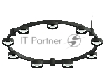 Корпус светильника C9242/9 SBK черный песок D740*70.5mm GX53/9