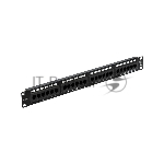 Патч-панель Rexant  19", 1U, 24 порта RJ-45, категория 5e, UTP неэкранированная, черная