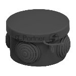 Коробка распаячная КМР-040-038 с крышкой 65х40 4 мембранных ввода IP54 черн. EKF plc-kmr-040-038-b
