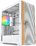 Компьютерный корпус без блока питания SAMA Z60 белый, Midi-Tower, TG, 4x140мм ARGb, 2xUSB 3.0 + 1xUSB 3.1 Type-C, E-ATX, ATX, mATX, mITX белый