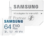 Флеш карта microSDXC 64Gb Samsung MB-MC64SA EVO Plus + adapter