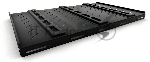Полка стационарная усиленная Hyperline TSH3H-850-RAL9004 глубина 850 мм, с боковым креплением, нагрузка до 100 кг, для шкафов серии TTB, TTBR, 485х850мм (ШхГ), цвет черный (RAL 9004)