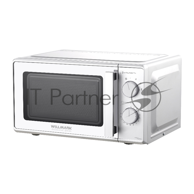 Микроволновая печь Willmark WMO-203GMW белый, 20 л, 700 Вт, переключатели - поворотный механизм