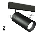 Управляемый светодиодный светильник для шинопровода Magnetic Ambrella light GL1232 BK черный IP20 24W 3000K-6400K 220V 36° D65*140 (Без ПДУ)