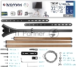 Кронштейн Kromax OMEGA-11 черный/деревянный, 3 шт/уп, Стойка-тренога, для 1 TV 32"-70", max вес 35 кг, пов. ±180°, высота 1385 мм, max VESA 600x400 мм, вид 11