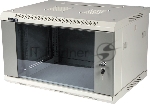 Шкаф настенный Lanmaster TWT-CBWPG-9U-6X6-GY 9U 600x600мм пер.дв.стекл съемные бок.пан. 60кг серый