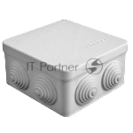 Коробка распр. ОП 105х105х56 7 выходов 4 гермоввода IP54 крышка защелкивающаяся сер. Epplast 100012