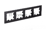 Рамка 4-м AtlasDesign Nature металл оникс SchE ATN312304