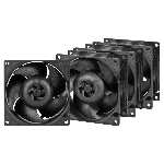 Комплект вентиляторов для корпуса Arctic S8038-7K (4 Pack) черный, 80 мм, 7000 об/мин, 4 pin