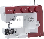 Швейная машина Janome 1522RD белый/красный, электромеханическая, вертикальный качающийся, 25 операций, петля автомат