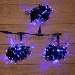Гирлянда "LED ClipLight" 24V, 3 нити по 10 метров, цвет диодов Синий
