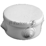 Коробка распр. ОП d90х45 4 выхода 4 гермоввода IP54 крышка защелкивающаяся сер. Epplast 140142