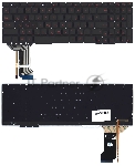 Клавиатура для ноутбука Asus GL753 FX553VD черная с красной подсветкой (узкий шлейф подсветки)