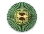 Настенный светильник Ambrella light LH72649 BK/GR латунь/зеленый 6W 3000K D300*100