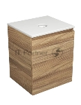 Тумба Bau Dream Blackwood 50 с дверцей, раковина BAU Nimb 51х41 белая