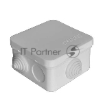 Коробка распр. ОП 75х75х45 7 выходов 3 гермоввода IP54 крышка защелкивающаяся сер. Epplast 220322