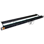 Патч-панель LANMASTER компактная 24 порта, UTP, кат.5E, 0.5U