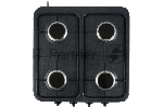 Плита настольная газовая Homestar HS-1204 черный, 12.8 кВт, газовые горелки, конфорки - 4, эмаль, поворотные переключатели, вид 2